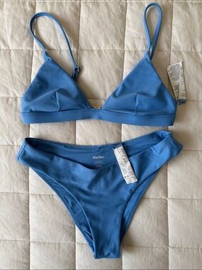 Rhythm Sky Blue Minimal Triangle Bikini Set